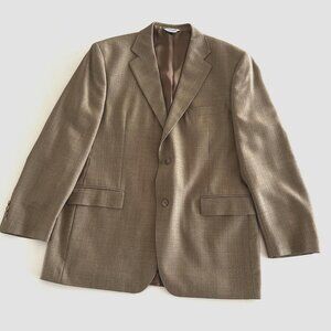 Joseph & Feiss International Plaid Sport Coat Blazer Jacket Lined 44R Office Cas